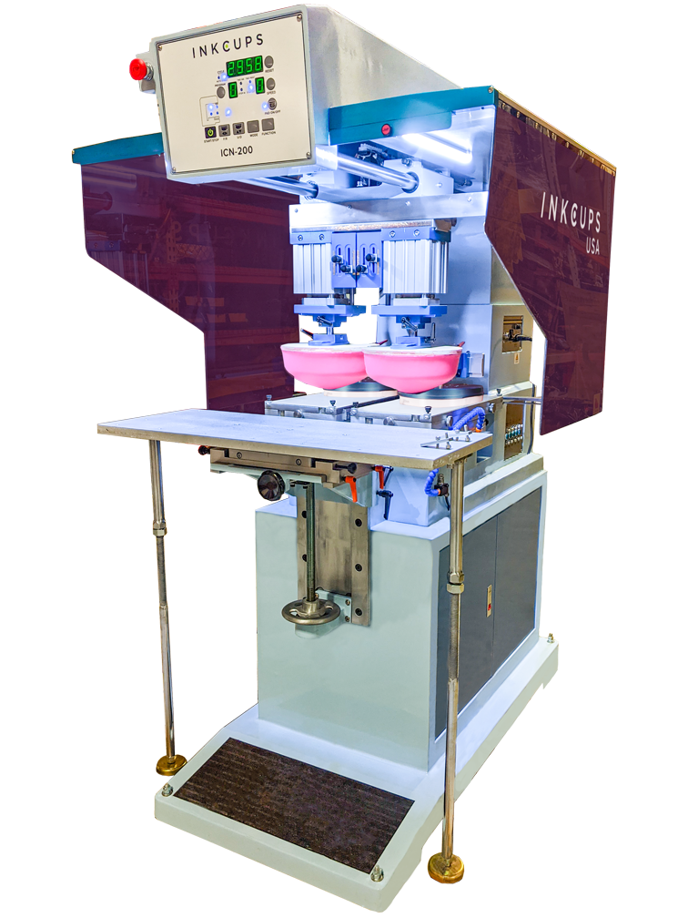 ICN200 2Color 200 mm Pad Printing Machine Inkcups