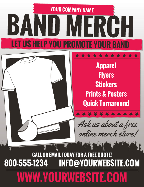 Band Merch Marketing Flyers