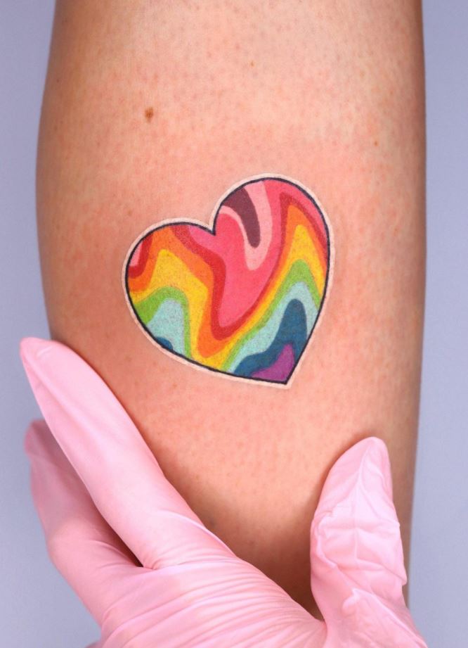 Colorful Heart Tattoo InkStyleMag
