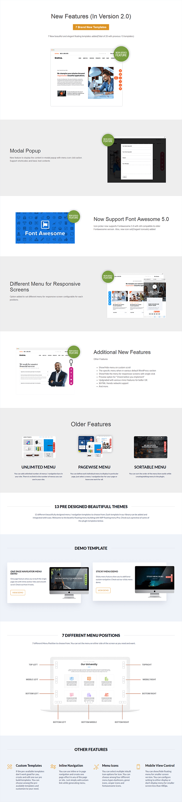 WP Floating Menu Pro WordPress Plugin InkThemes