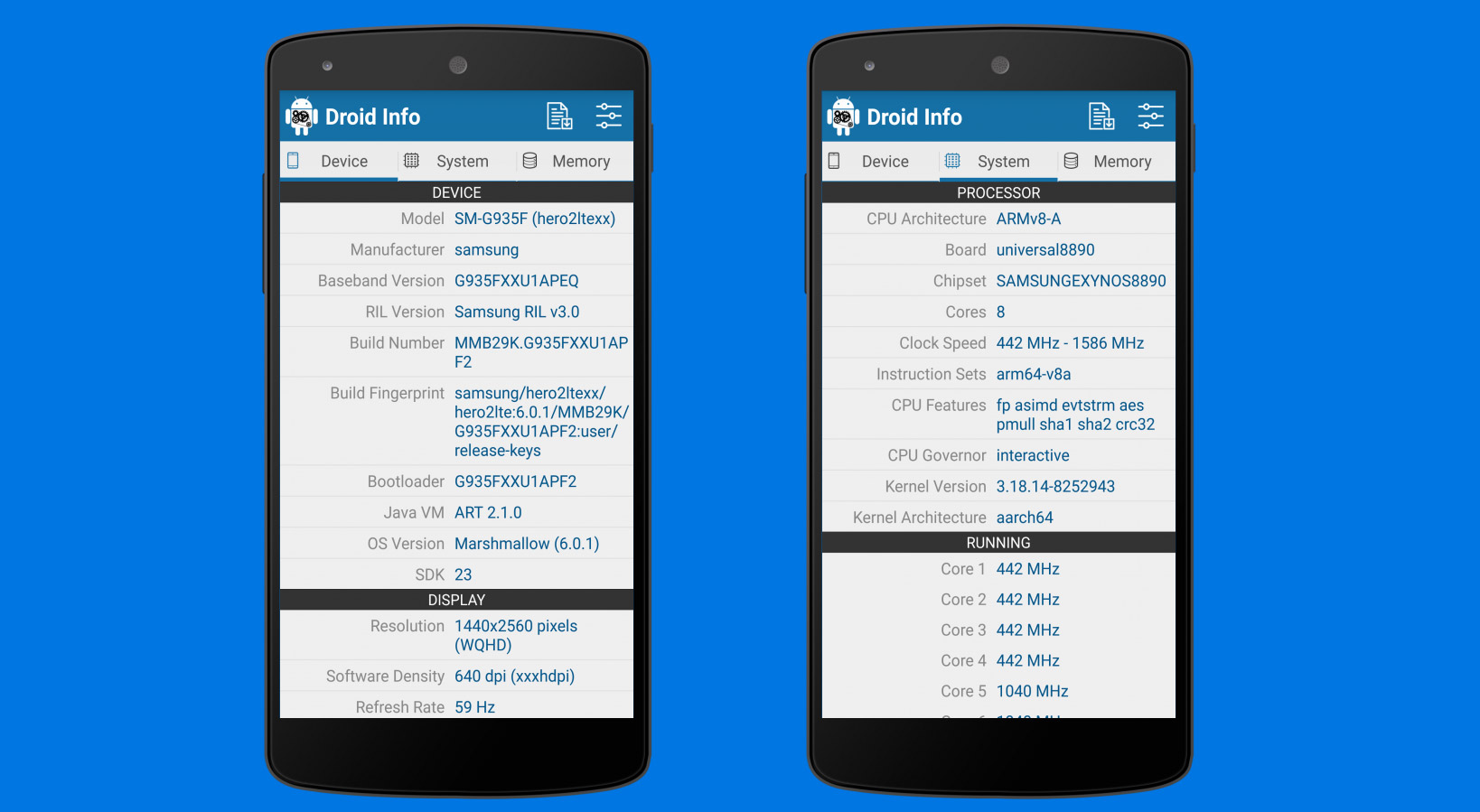 Droid Info The Complete Android Hardware Information App Now Has