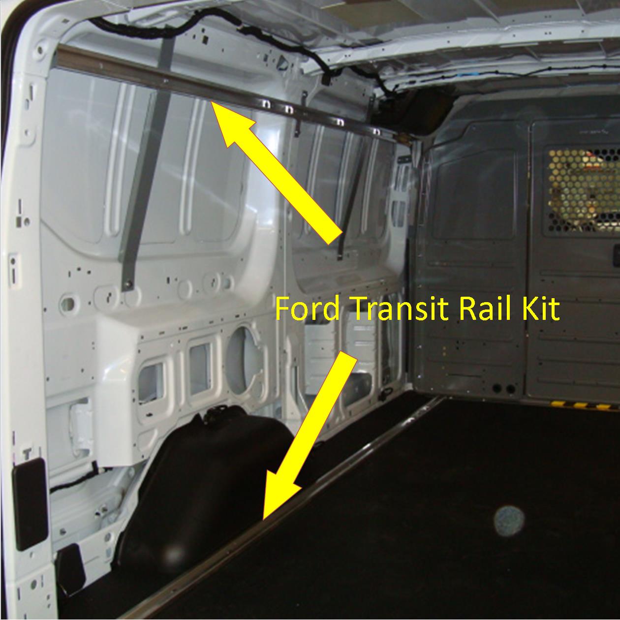 Adrian Steel Commercial Van Interiors Rail Kit for 130" Wheelbase Ford