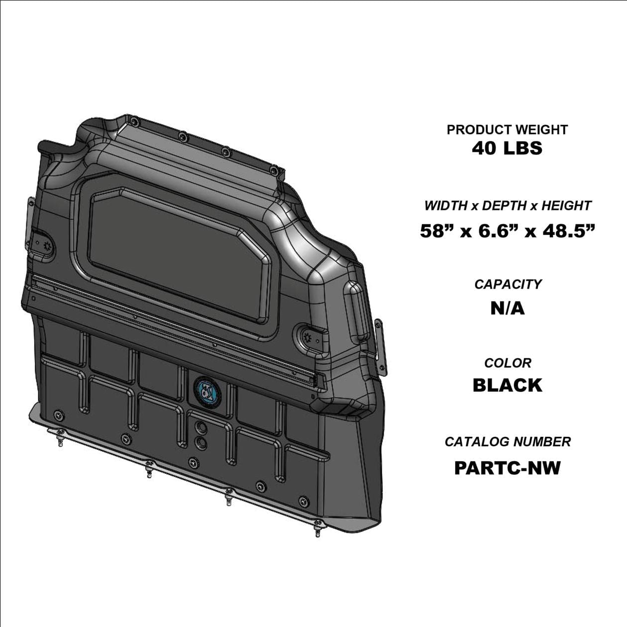 Adrian Steel Composite Partition for Ford Transit Connect U.S. Upfitters