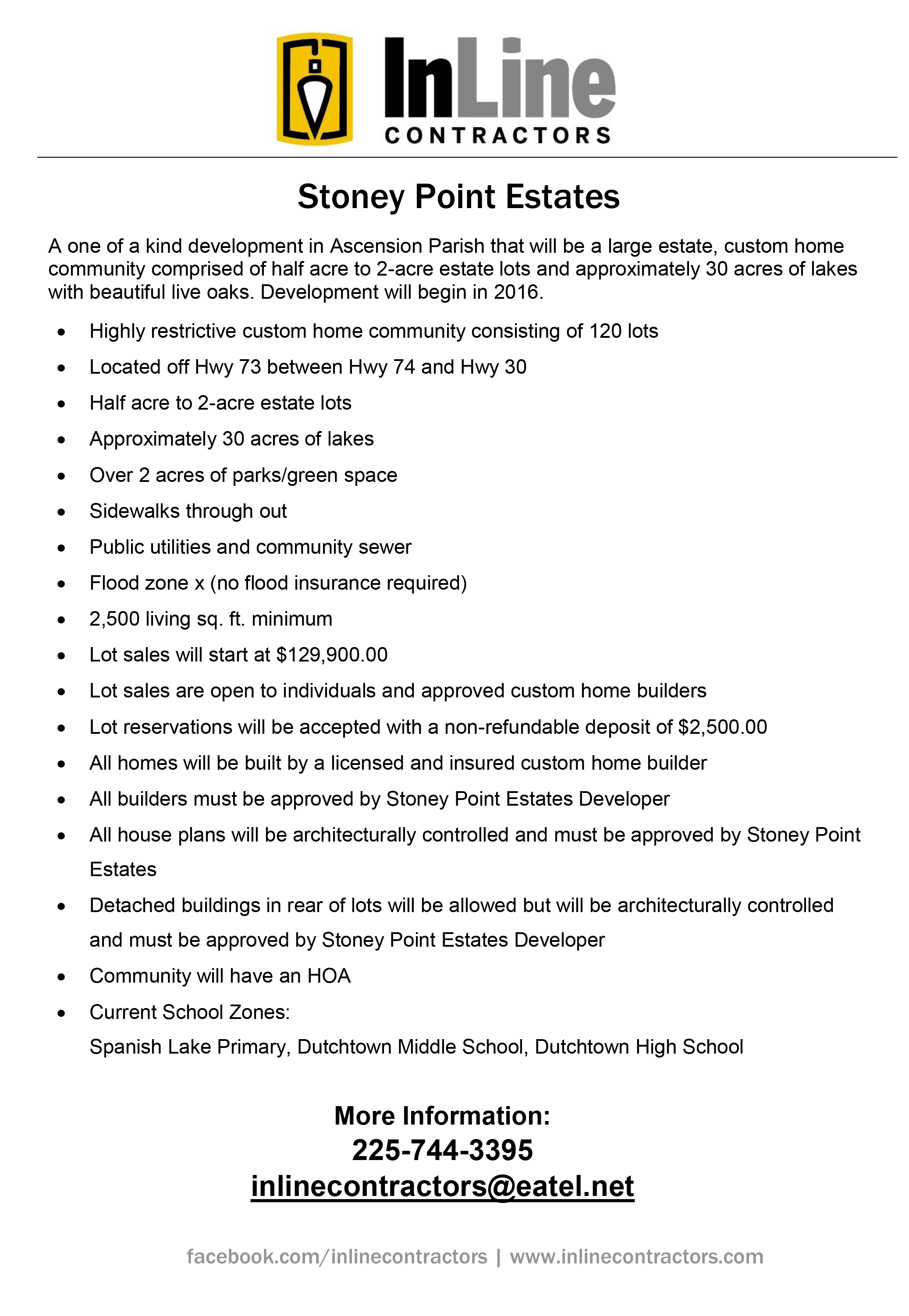 Stoney Point Estates InLine Contractors