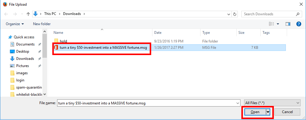 How to Report a Spam Email in SpamExperts InMotion Hosting