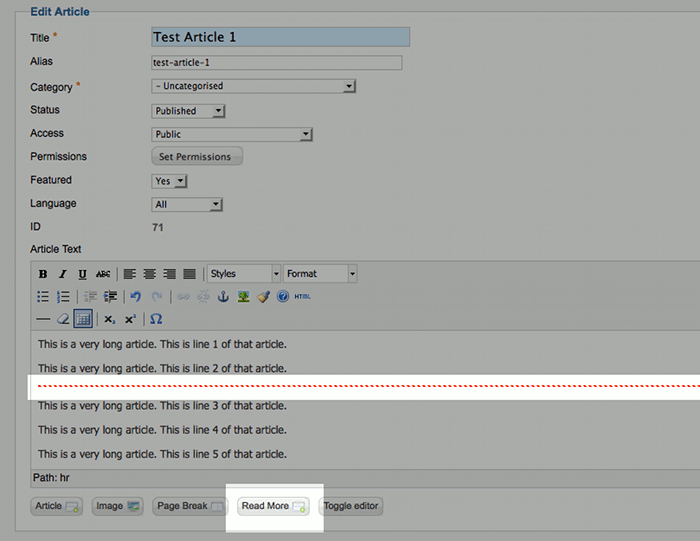 How to add a Read More link in Joomla 2.5 Articles InMotion Hosting
