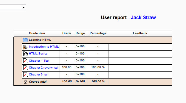 Manually changing a grade in the Moodle Grader report InMotion Hosting