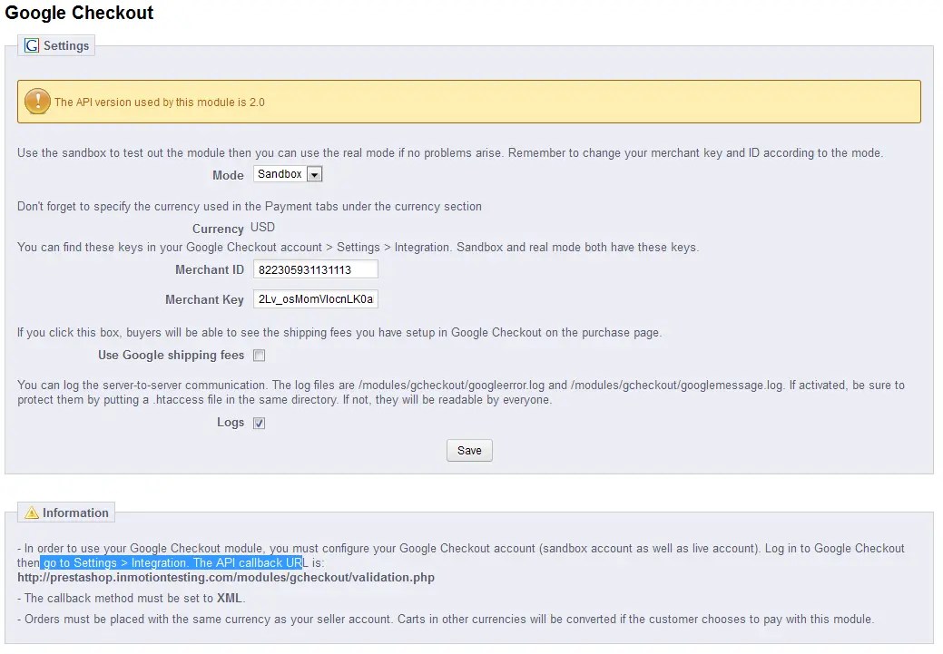 323 How to install the Google Checkout module in 1.5