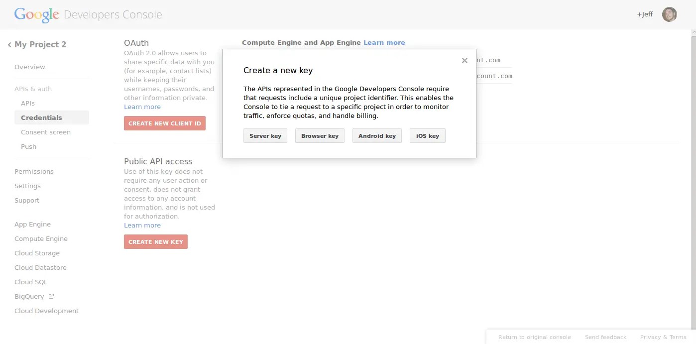 How to get google drive api key dasttheatre