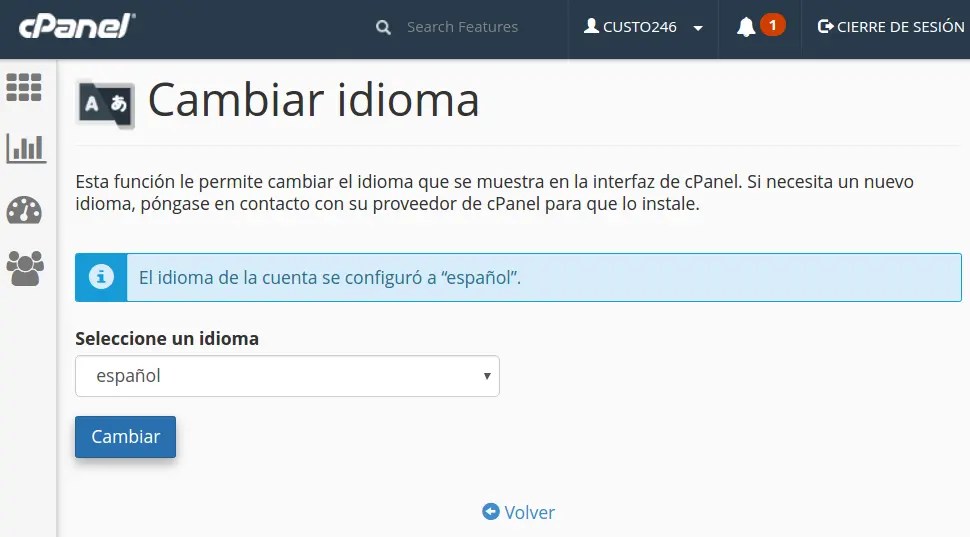 How to Change your cPanel Language InMotion Hosting