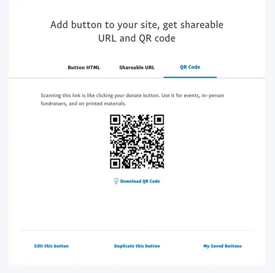 Adding a QR code with your Paypal Donation Button