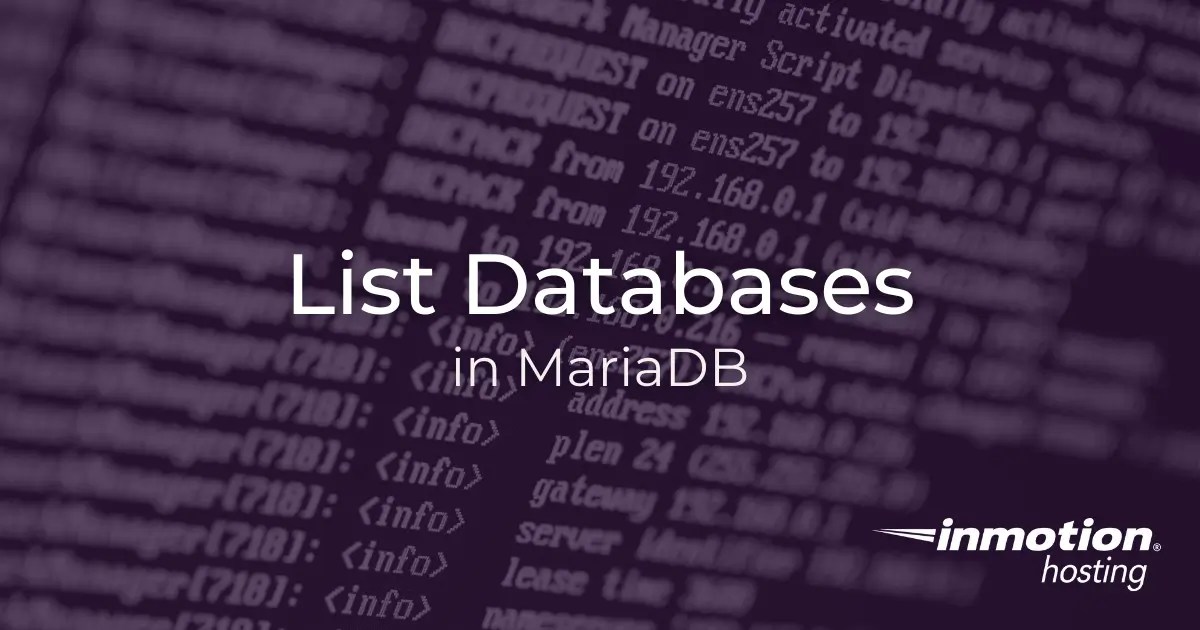 How To View Databases in MariaDB