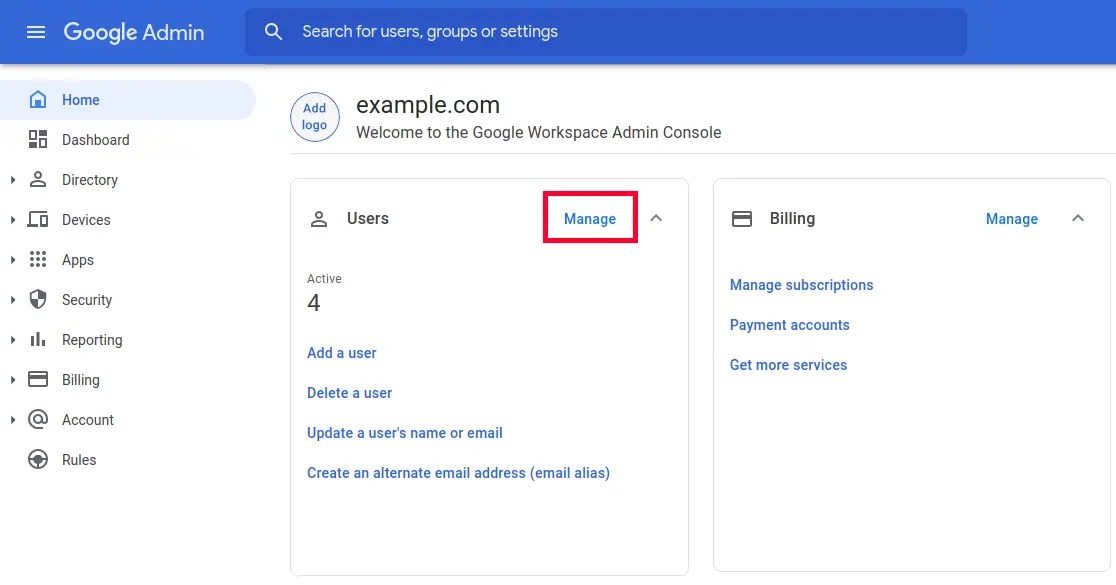 How to Manage Users in Google Workspace InMotion Hosting