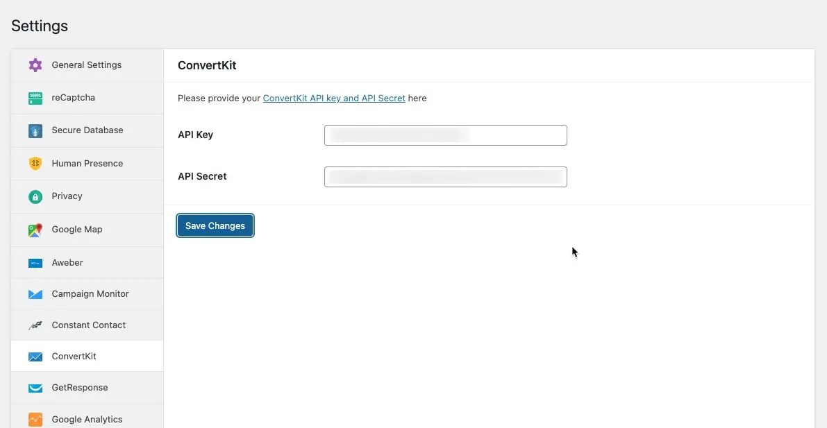 What is ConvertKit for weForms InMotion Hosting