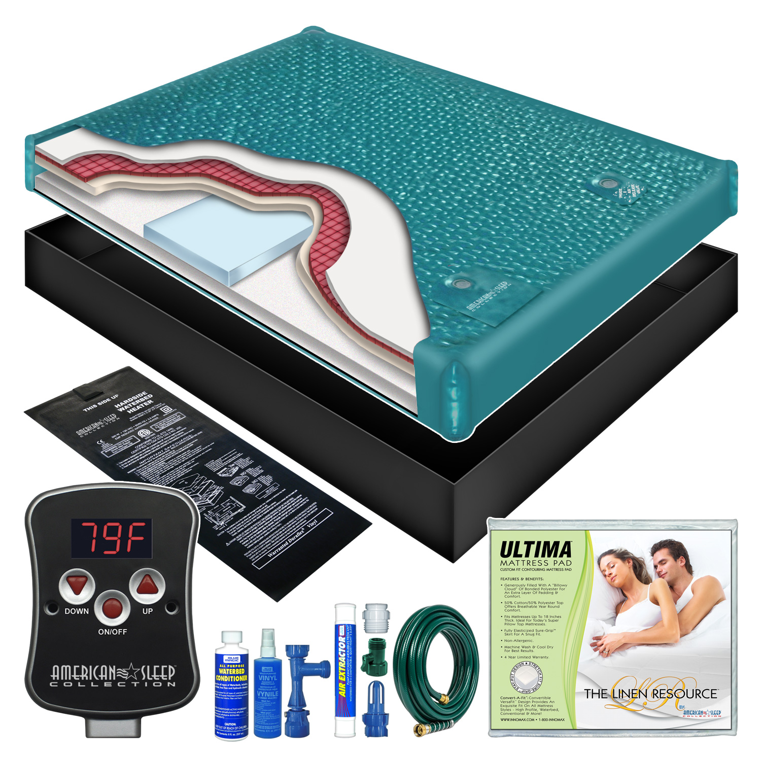 King Size Waterbed Mattress Walmart Furniture Mattresses & Box Springs King Waveless Hardside Waterbed