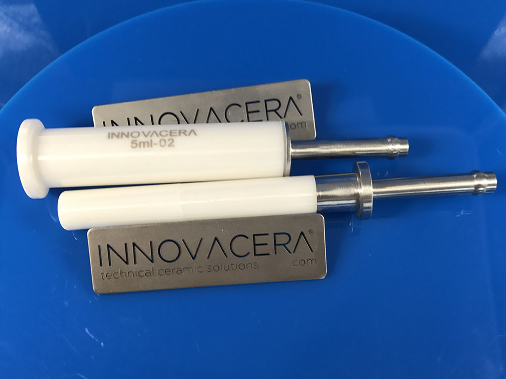 Innovacera ceramic dosing pump made food contact testing and