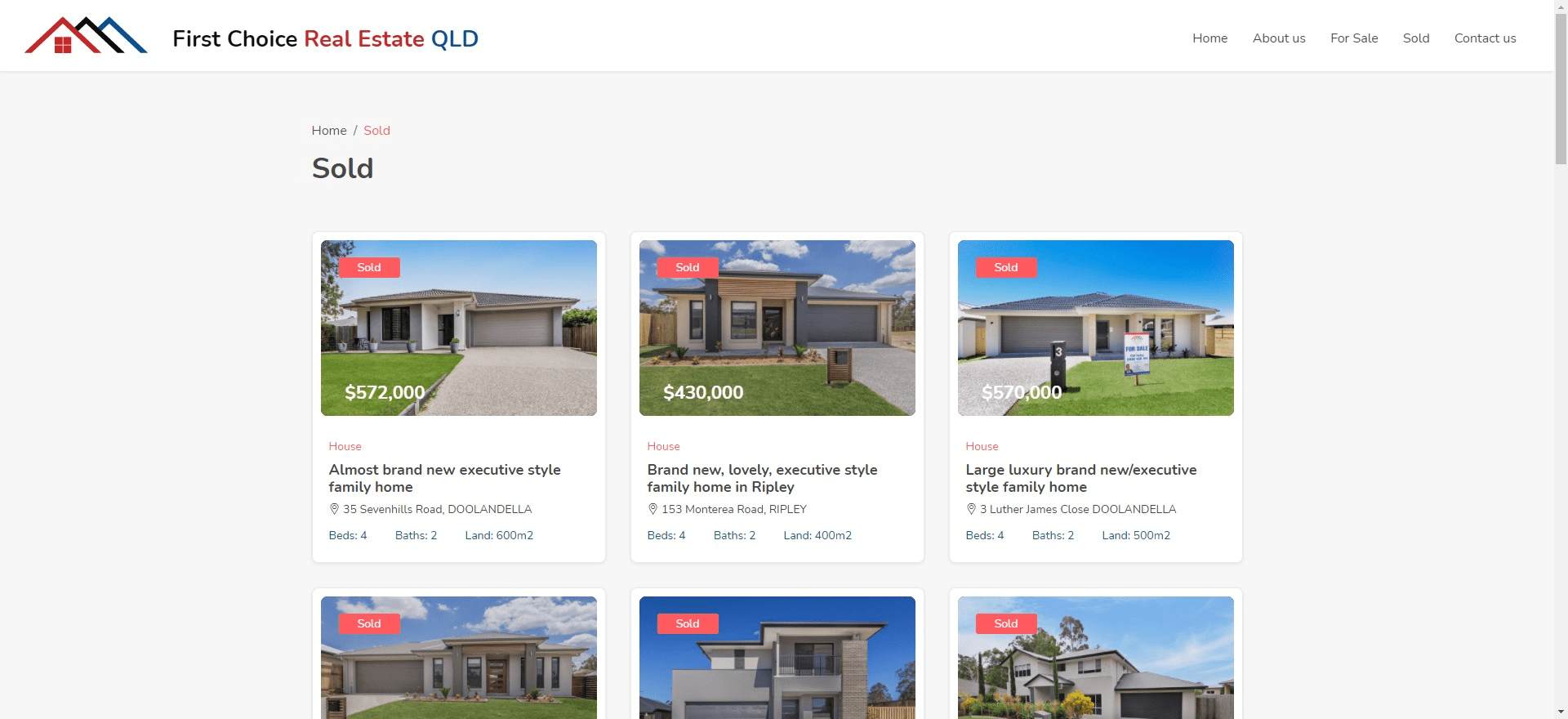 First Choice Real Estate QLD WordPress theme Freelance Fullstack