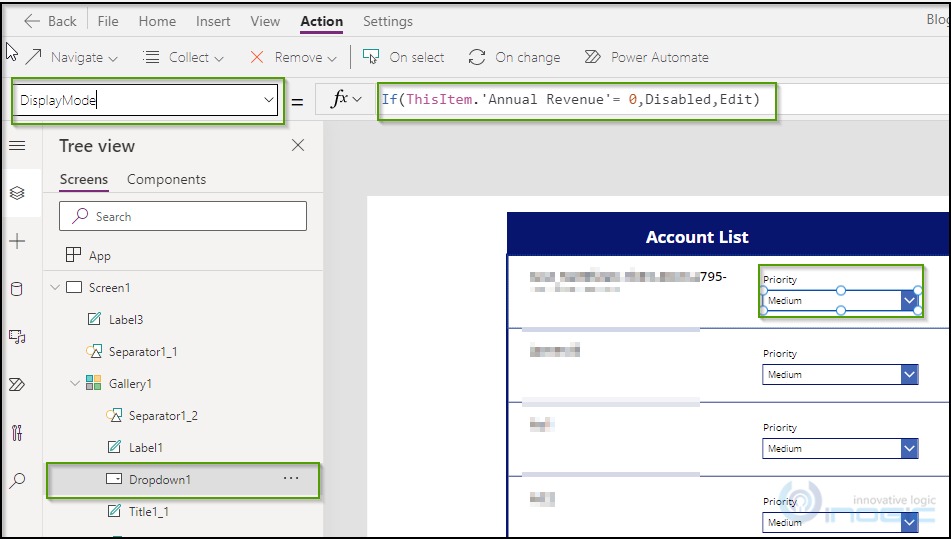 Conditionally modify the dropdown in the Canvas App Microsoft