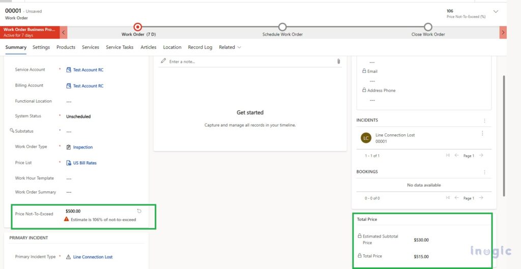 NottoExceed Setting with Field Service Dynamics 365 Microsoft