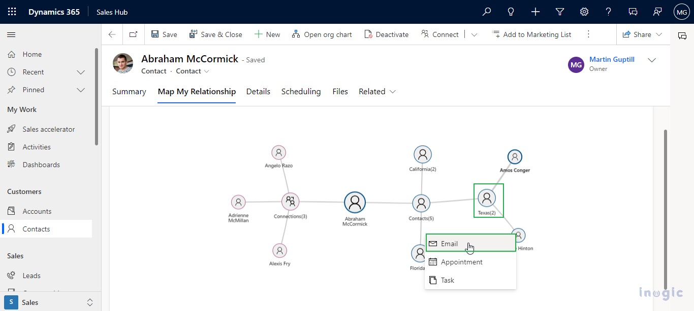 Trace entity relationships in a Mind Map view within Dynamics 365 using