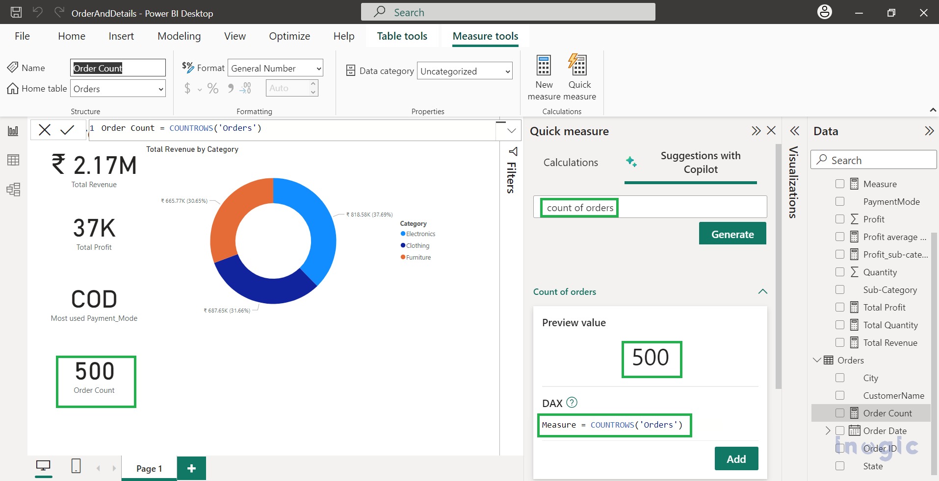 How to get Data Analysis Expressions using Copilot in Power BI Desktop