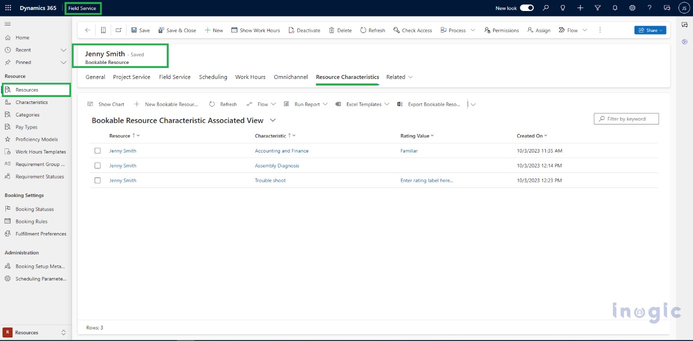Enhanced characteristics Setting with Dynamics 365 Field Service