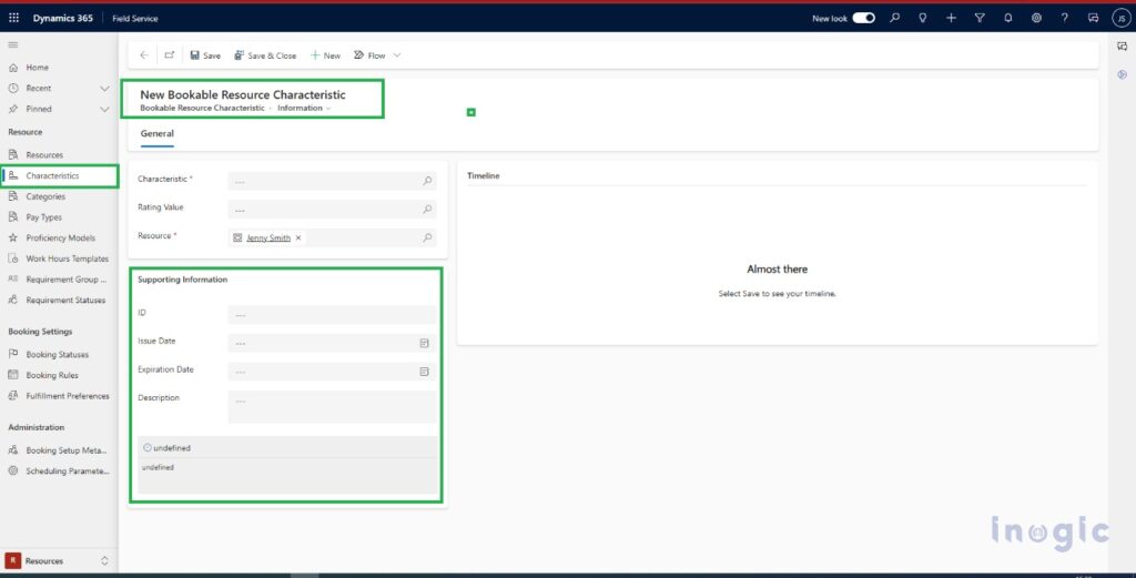 Enhanced characteristics Setting with Dynamics 365 Field Service