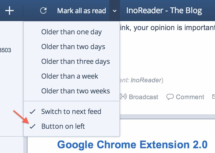 Mark all as read button placement, Contrast and more… Inoreader blog