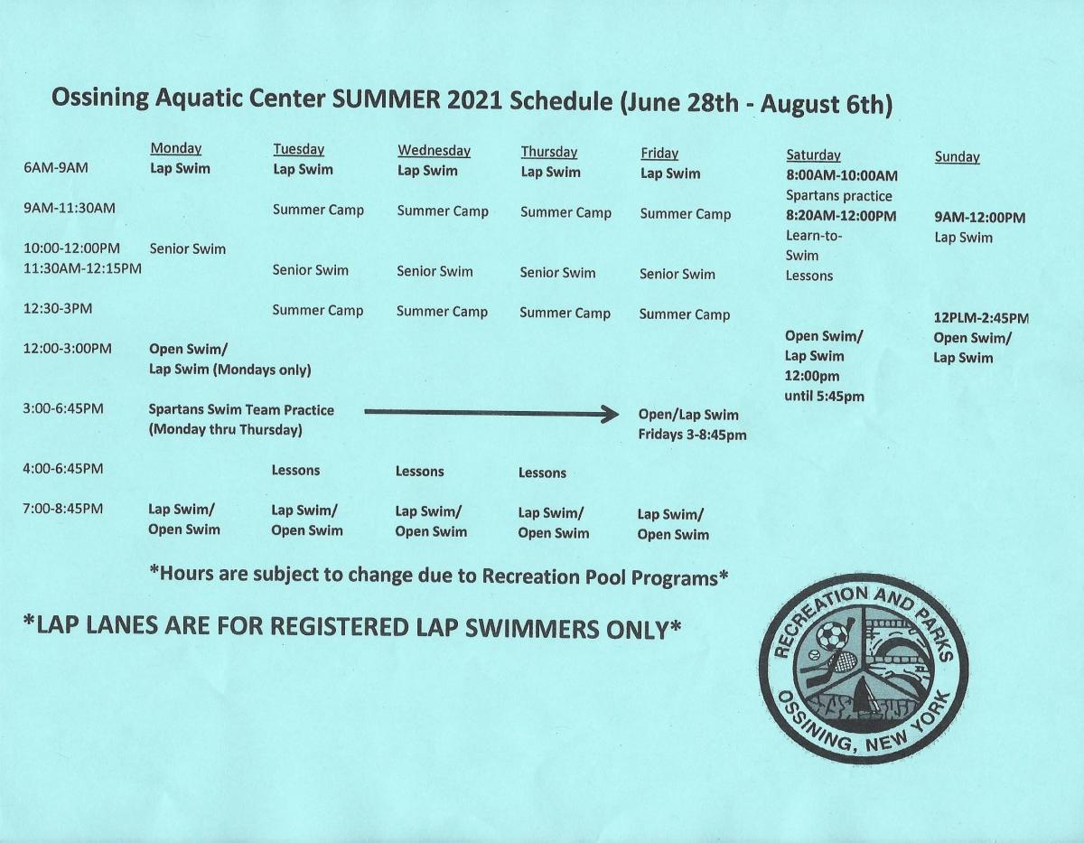 Ossining Aquatic Center and Rec Center Pool