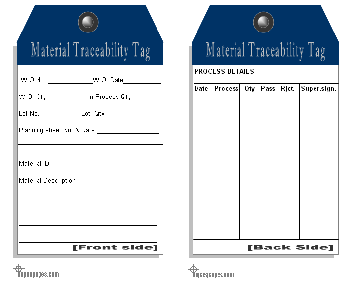 Traceability in manufacturing system