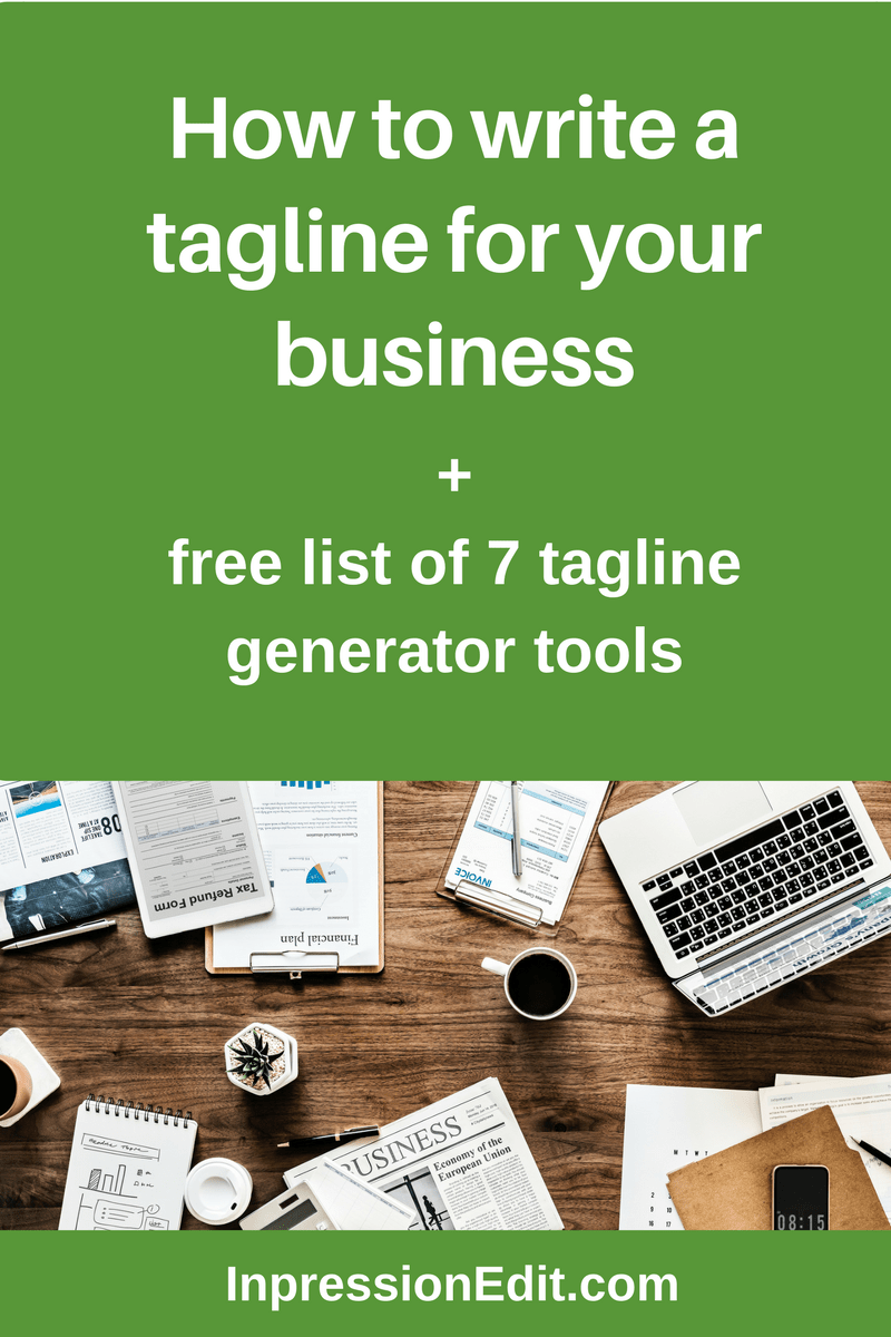 How to write a tagline for your business + 7 free tagline generator