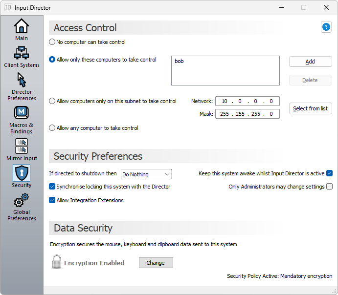 Input Director Software KVM to Control Multiple Computers