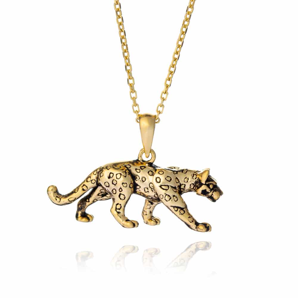 18ct Gold Leopard Necklace