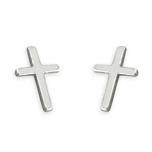 Sterling Silver Cross Earrings
