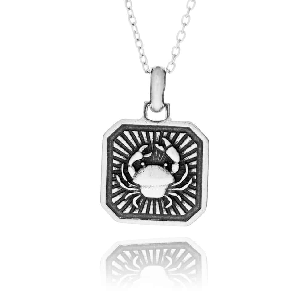 Sterling Silver Cancer Zodiac Necklace