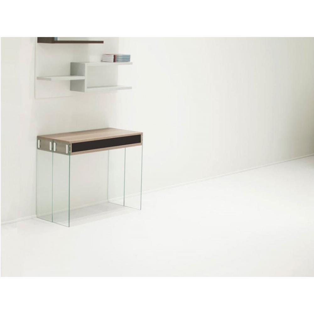 table console verre extensible