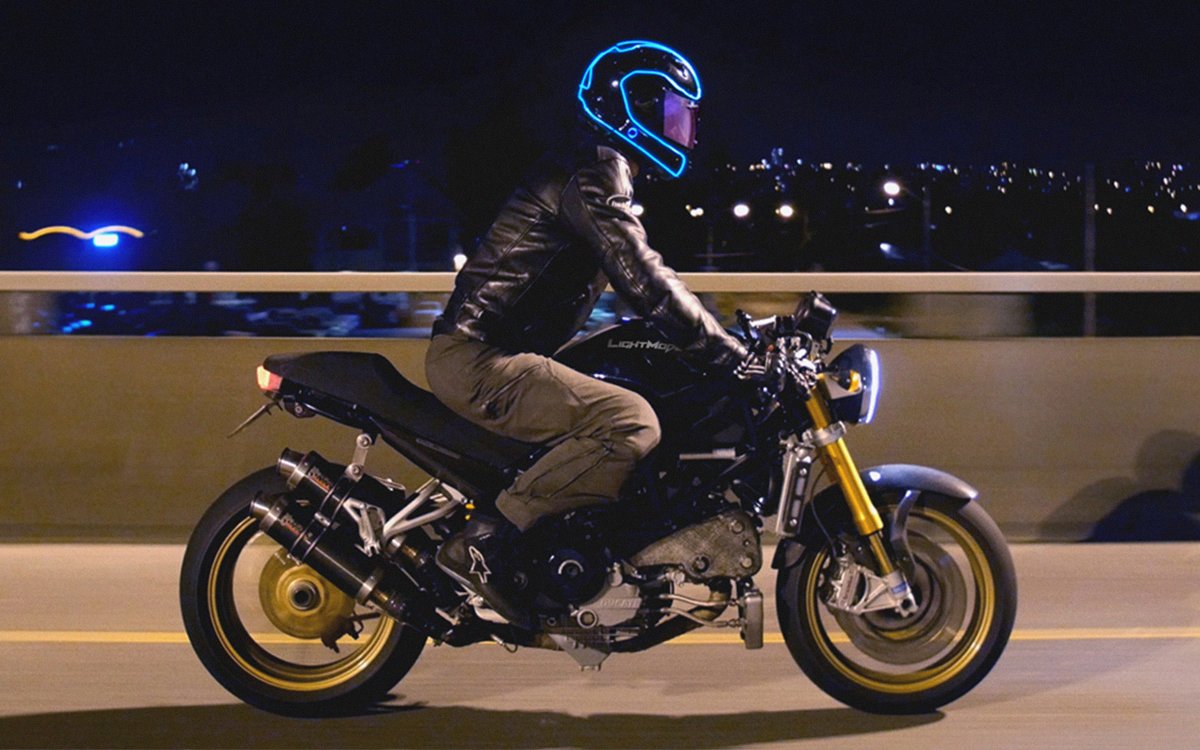 LightMode's New Tron Motorcycle Helmet Kit InsideHook