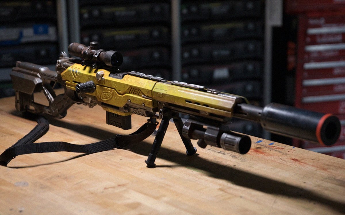 Adam Savage Made a Nerf Sniper Rifle InsideHook