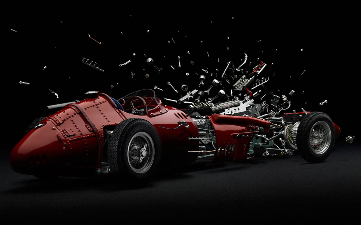 Disintegrating II Shows Iconic Sports Cars Exploding InsideHook