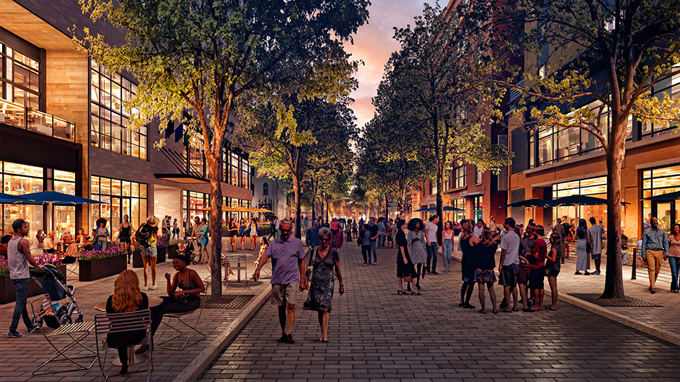 Portions of Monument Circle, Street to pedestrianonly