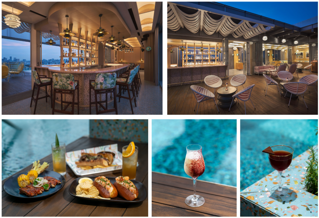 Rooftop bar Las Palmas a Palm Springsinspired poolside paradise