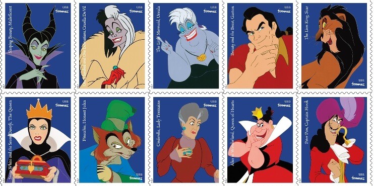 Disney Villains stamp collection from U.S. Postal Service to debut at D23 Expo 2017 Inside the