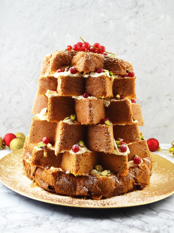 Christmas Cake Pandoro With Cream And Coffee GreenStarCandy jpg (568x762)