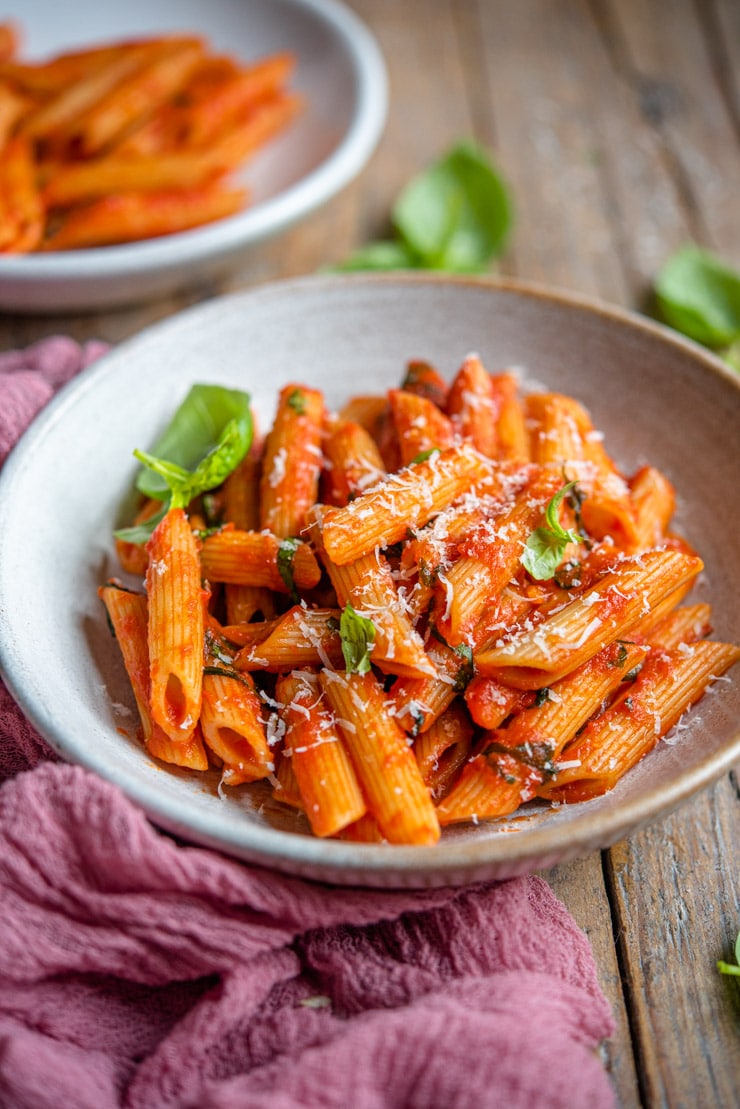 Penne Pomodoro (Tomato Basil Pasta) Inside The Rustic