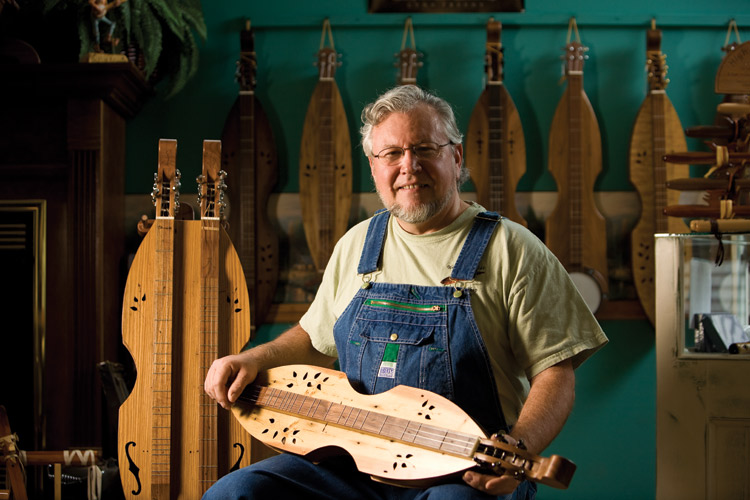 Townsend’s WoodNStrings Dulcimer Shop and Pickin’ Porch Inside Townsend