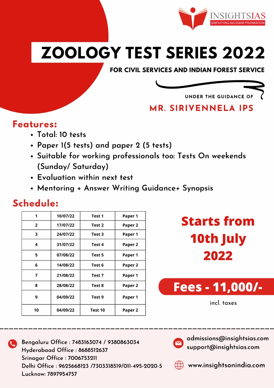 zoology test series poster INSIGHTSIAS