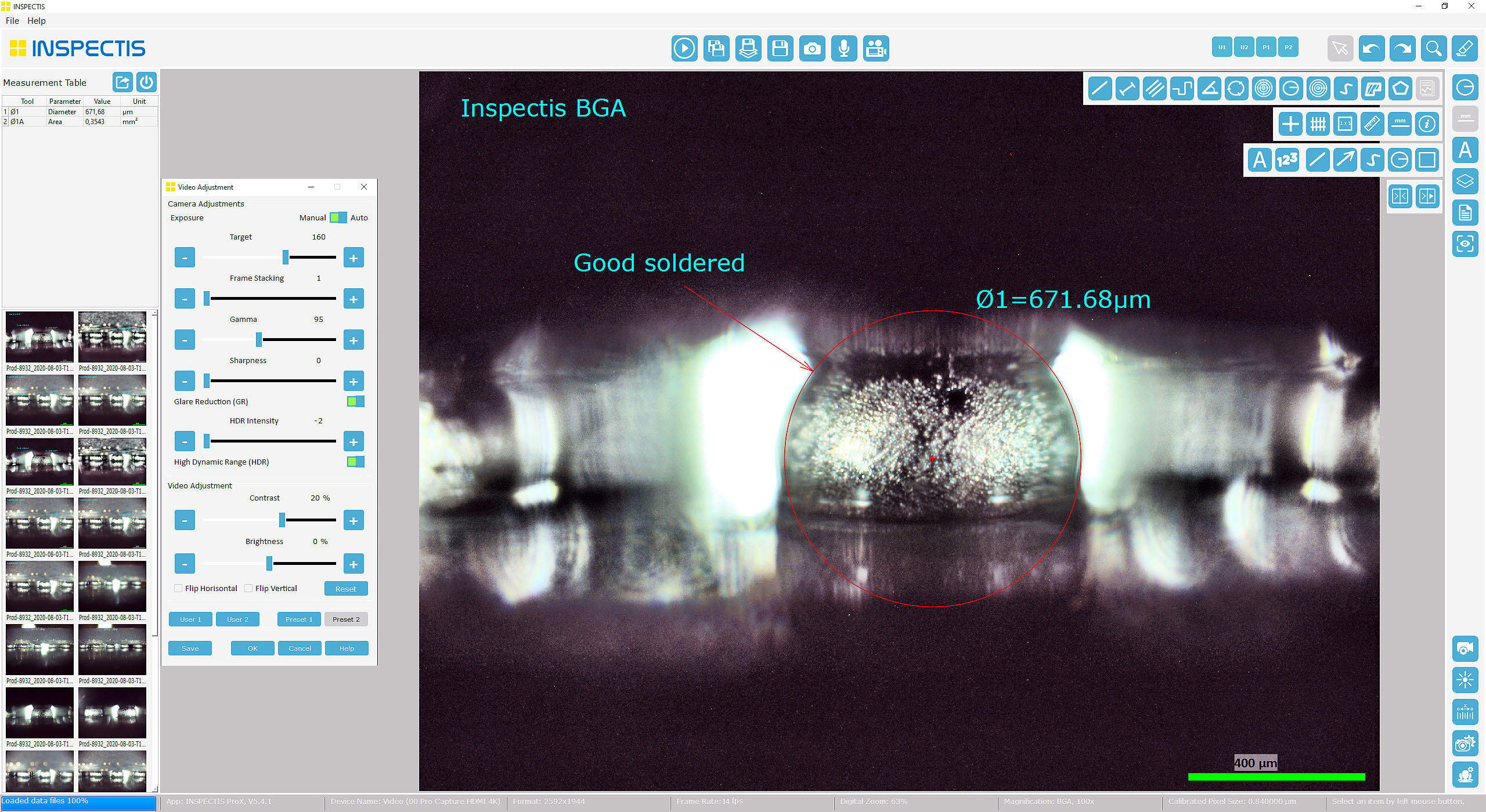 Optical BGA Inspection System ProX Inspectis