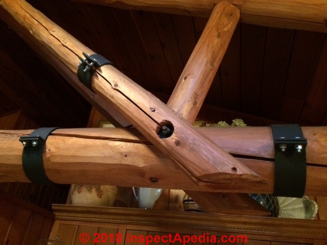 Evaluate Cracks & Splits in Wood Beams or Posts or in Log Homes