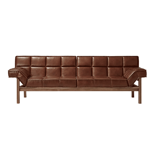 Patches Leather Sofa Inspired Environments