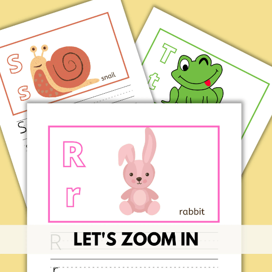 26 Animals Alphabet Printable Letters Worksheets - Inspired Fun